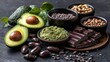 © zulie - Assorted ingredients for healthy chocolate recipes.