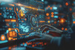 © PHAISITSAWAN - Cyber ​​security on the computer screen shows a secure digital interface with various symbols.