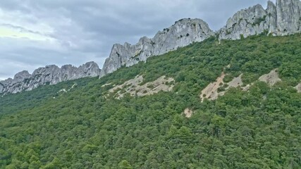 Wall Mural - Les Dentelles de Montmirail - Mountains in Provence, France