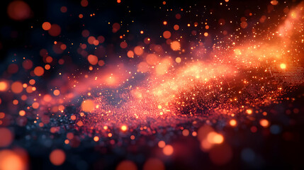 Wall Mural - stunning abstract background featuring vibrant glowing particles and a cosmic-like design, ideal for