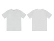 © Choyan - Blank white t shirt front and back mockup, plain cotton short sleeve mock-up, isolated on transparent background