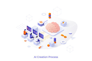 Isometric Conceptual Business Illustrations. Vector