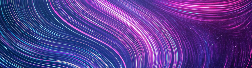 Wall Mural - blue, pink and purple dynamic motion lines abstract background. futuristic vivid neon curves wallpap