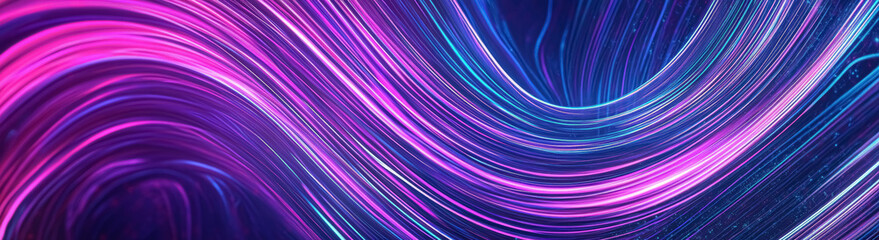 Wall Mural - blue, pink and purple dynamic lines abstract background. futuristic vivid curves wallpaper. light tr