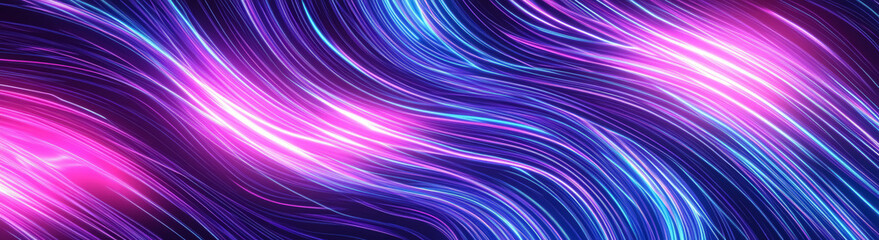 Wall Mural - blue, pink and purple dynamic motion lines glowing abstract background. futuristic vivid neon curves