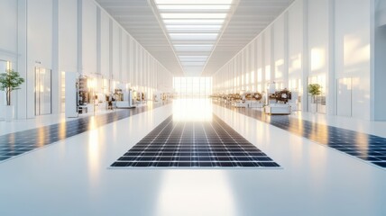 Wall Mural - modern industrial space with bright lighting.