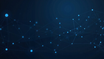 Abstract digital network connections with glowing blue nodes and lines for technology backgrounds