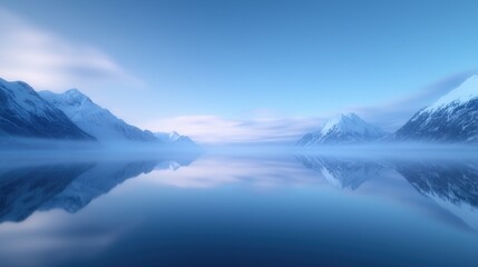 Wall Mural - a beautiful blue sky with mountains in the background