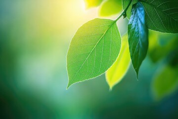 A close-up view of a single leaf on a tree branch, highlighting its natural beauty and texture