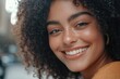 © Ева Поликарпова - A close-up shot of a woman with curly hair, perfect for beauty or lifestyle photography