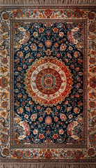 Wall Mural - Persian carpet with detailed circular medallion