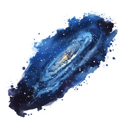 a watercolor drawing of the milky way galaxy, isolated on a white background. milky way galaxy vecto