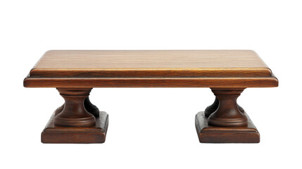 Wooden display pedestal transparent background