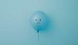 © Oleksiy - Blue balloon with sad face on light blue background