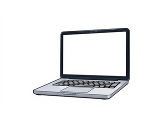Wall Mural - Realistic vector illustration of a modern laptop isolated on a white background, gadget, modern