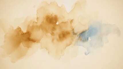 Leinwandbilder - This artwork features a harmonious mix of warm and cool tones, creating a calming abstract watercolor design suitable for various projects. Generative AI