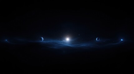 Wall Mural - a black and blue space background with a yellow star in the middle