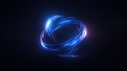 Canvas Print - a blue sphere with a blue and purple swirl