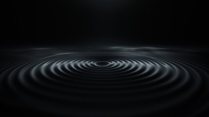 Wall Mural - a black and white image of a dark ocean with a few waves