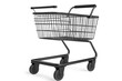 © atar - Empty Shopping Cart. Concept of retail, shopping, and consumerism.
