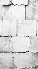 Wall Mural - White Brick Wall Texture: A Minimalist Background