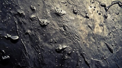 Wall Mural - Dark Abstract Texture: An Exploration of Black and Silver