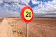 © Oualid - Temporary Speed Limit 20 Road Sign