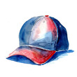 © Farzaneh - A watercolor vector of a Sports Cap, isolated on a white background. Sports Cap vector.