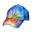 © Farzaneh - A watercolor clipart of a Sports Cap, isolated on a white background. Sports Cap vector.