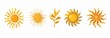 © Riz - Stylized Sun Icons with a Plant Illustration