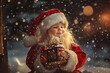 © atar - Child Santa Claus Snow Gift