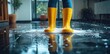 © emzee - Post-Disaster Maintenance: Man Handling Flood Recovery Tasks