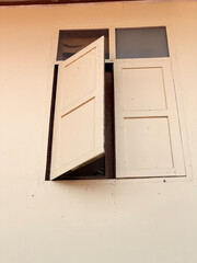 Wall Mural - window and cement wall in house