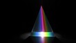 © Sathaporn Buarabut - Refracted light from a prism creates a kaleidoscope of colors against a dark shadowy background, spectrum, optical, art