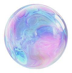 Wall Mural - png bright, iridescent bubble in space
