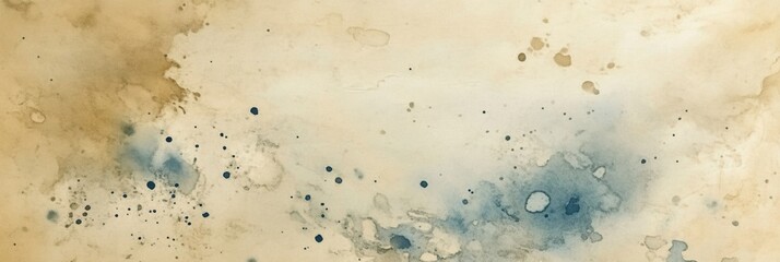 Leinwandbilder - The calm blend of soft blue and brown watercolor textures forms a serene abstract backdrop ideal for creative projects and designs. Generative AI