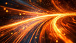 © Shahazadi - Abstract glowing lines with sparkles create a dynamic energy effect in a dark background