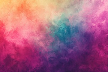 Poster - Abstract colorful watercolor background with a gradient of yellow, orange, pink, blue, and purple.