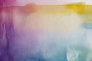 Poster - Abstract watercolor background with purple, yellow, blue, red, and orange hues.