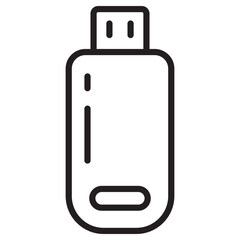 Wall Mural - usb drive icon with outline style