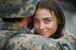 © Infinity Lens - Tender military homecoming moment, genuine facial expressions.