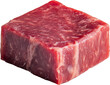 © cac_tus - Raw beef steak cut cube on transparent background