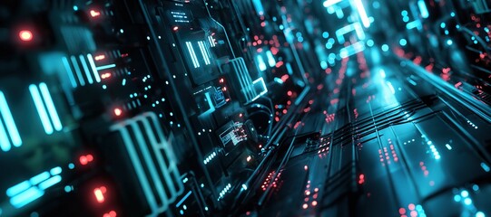 futuristic digital cyber network background 4