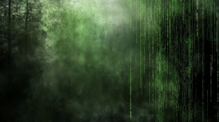 dark green binary code matrix background, free download for tech, coding, and cybersecurity projects