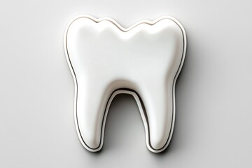 Leinwandbilder - Clean outline of upper and lower teeth in minimalist style, representing a basic X-ray form