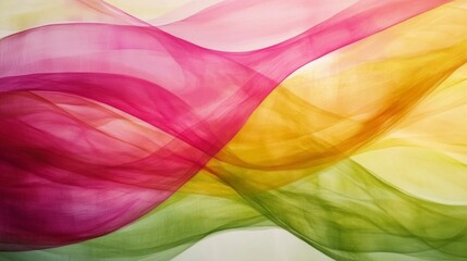 Aufkleber - Abstract Flowing Colors in Soft Hues of Pink, Yellow, and Green Creating a Dreamy and Fluid Background for Imaginative and Creative Projects