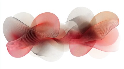 Aufkleber - Abstract wave forms of red and black colors create a dynamic visual composition representing flow, movement, and artistic expression in modern design aesthetics.