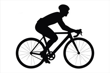 cycling man silhouette icon set, cycle silhouette free, bicycle silhouette vector, bicycle man silhouette	