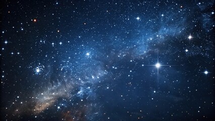 Wall Mural - Deep space background with numerous sparkling stars on a dark canvas, darkness, void