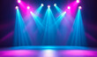 © mingnimit - stage illuminated by colorful lights creates energetic atmosphere